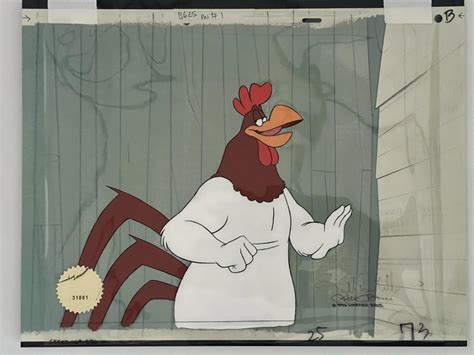 Foghorn Leghorn Looney Tunes Hand Painted Production Cell Signed By