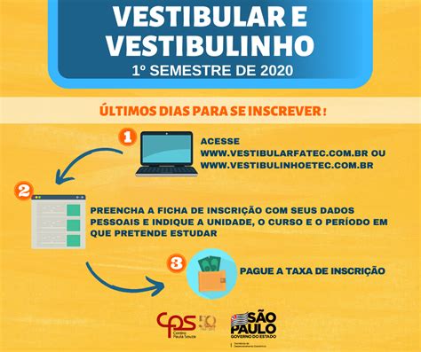 Fa A J A Sua Inscri O Para O Vestibulinho Da Etec Etec Prof Jos