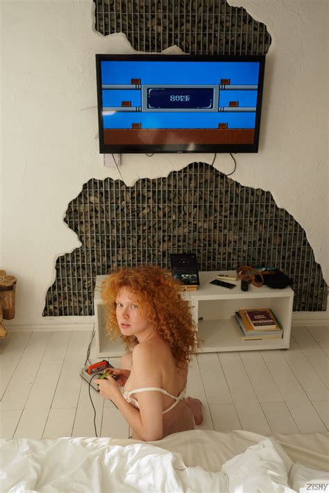 Ginger Arina Bik Flashes Her Boobs In Public Poses In Her Lingerie At Home CoedCherry