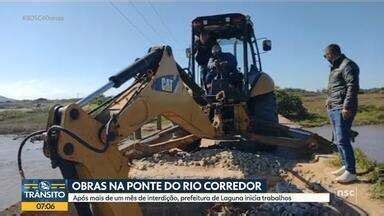 Bom Dia Santa Catarina Obras Na Ponte Do Rio Corredor S O Retomadas