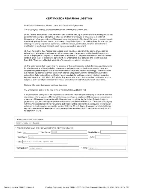 Fillable Online Pdf Ed Form Certification Regarding Lobbying