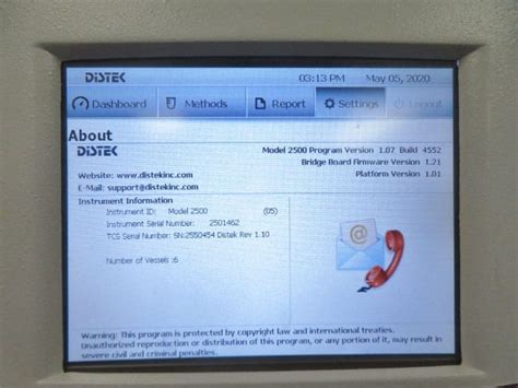 Distek 2500 Dissolution Apparatus Deep Well Vessel