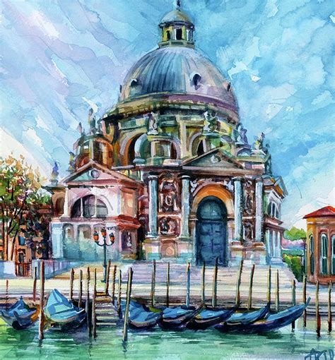 Church Of Santa Maria Della Salute Painting By Artem Denisenko Fine