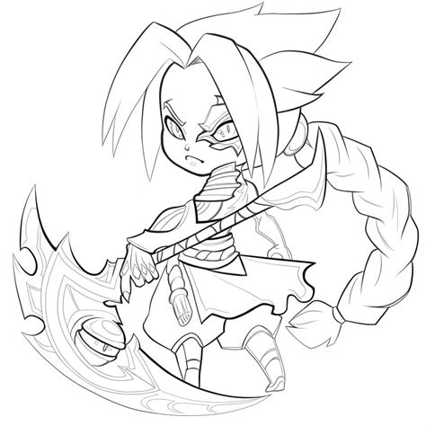 League Of Legends Para Imprimir - Desenhe Kayn de League of Legends para colorir, imprimir e desenhar ...