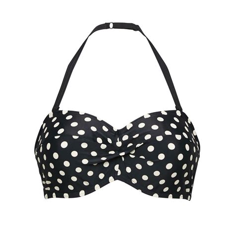 Figleaves Tuscany Spot Twist Bandeau Bikini Top Bandeau Bikinis