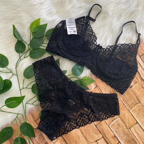 Conjuntos Meia Ta A Sem Bojo Renda E Aro Sexy Lingerie Parcelamento Sem Juros