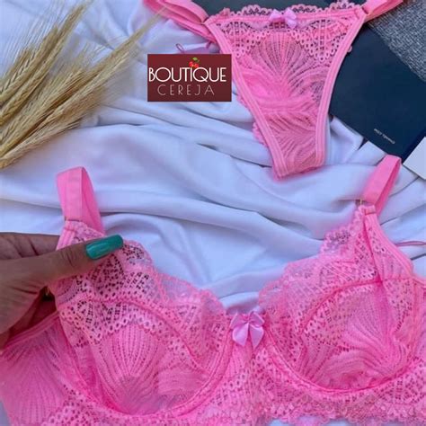 Conjunto Lingerie De Renda Luxo Feminino Boutique Cereja Lingerie Sensual Suti Aro Sem Bojo
