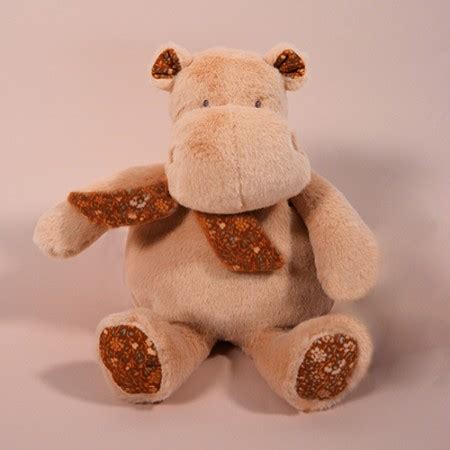 Peluche Hippopotame Beige Bandana 22 Cm Histoire D Ours