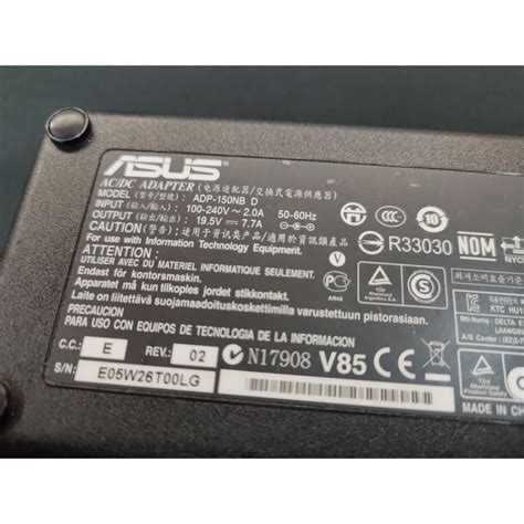 華碩 Asus 原廠 變壓器 19 5v 7 7a 150w 5 5mm 2 5mm 台達 Delta 製造 蝦皮購物