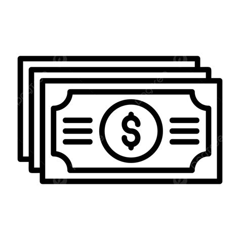 Icono De Línea De Dinero Vector PNG Icono De Dinero Moneda Dólar