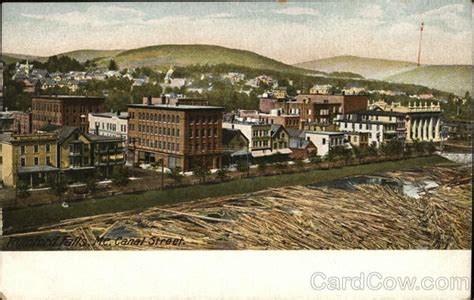 Rumford Falls, Canal Street Maine Postcard