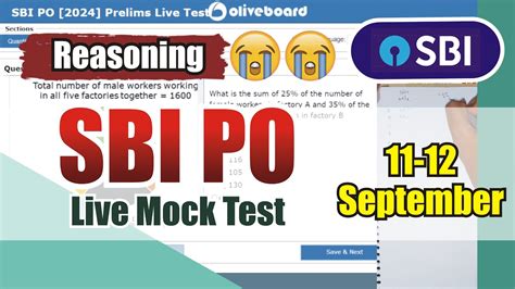 Oliveboard SBI PO Live Mock Test 11 12 September How To Attempt