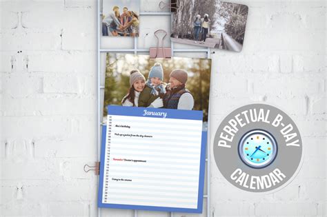 Immerwährenden Kalender zum Geburtstag selbst gestalten