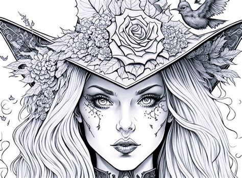 Unleash Your Inner Witch With This Spellbinding Coloring Page Witch