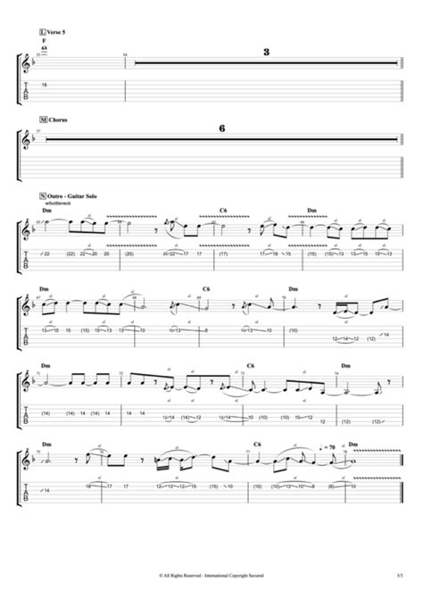 Tablature Scar Tissue De Red Hot Chili Peppers Guitar Pro Full Score Mysongbook