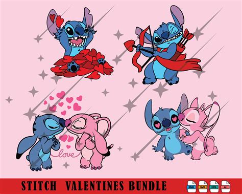 Stitch Bundle Design Stitch Png Stitch Valentine Stitch Svg