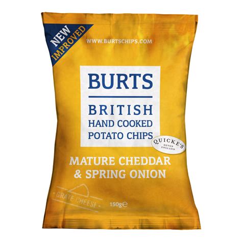 Burts Mature Cheddar And Spring Onion Crisps G Bristol Sweet Mart