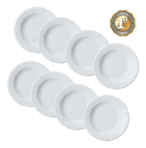 Jogo Pratos Fundos Sopa Porcelana Schmidt Pomerode Porcelanas