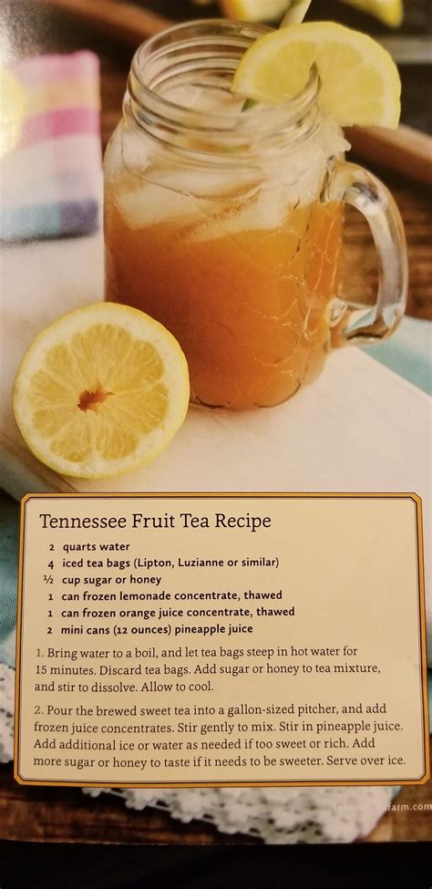 Tennessee Fruit Tea Recipe In 2024