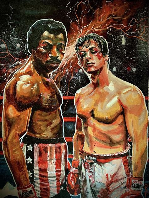 Gladiators - Rocky and Apollo Painting by Joel Tesch