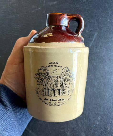 Newport Rhode Island Brown Jug Souvenir The Old Stone Mill Lil Etsy