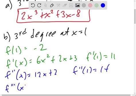 Solved A Calculate The Second Order Taylor Polynomial P2 X