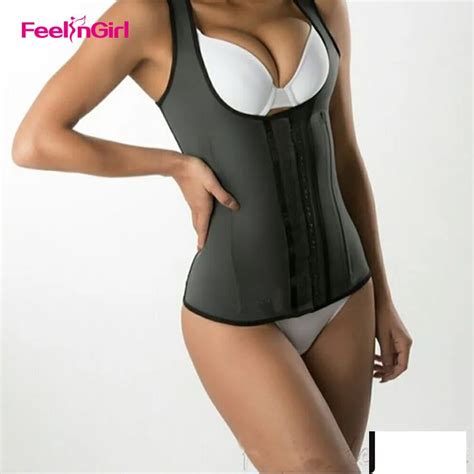 Buy Feelingirl Latex Waist Cincher Vest Chest Binder