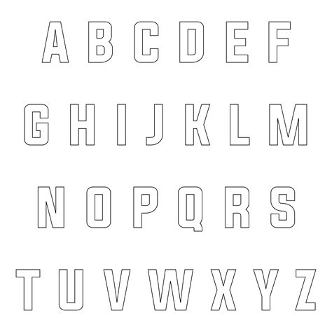 alphabet template printable  printable  templates