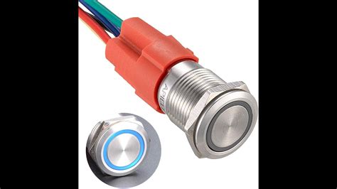 Apiele Mm Latching Push Button Switch V Dc On Off Stainless Steel