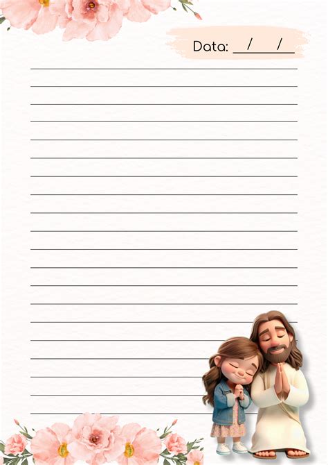 Papel De Carta Religioso Para Imprimir Pdf Grátis - Papel de carta religioso para imprimir | Caderno de jesus, Palavra para ...