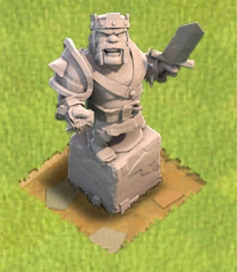 Statue Roi Des Barbares Clash Of Clans Supercell Clash Of Clans