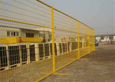 Yellow Canada Standard Movable Temporary Site Fencing 6ft X10ft Steel