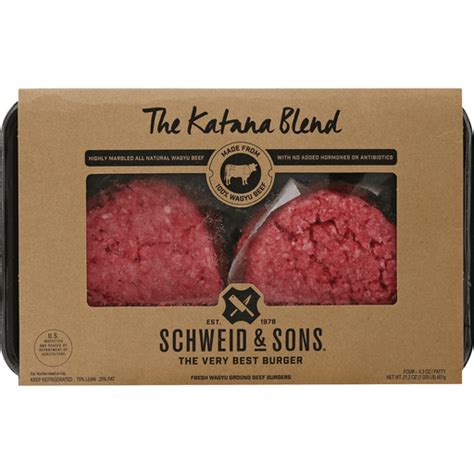 Schweid Sons The Katana Blend Ground Beef Burgers Fresh Wagyu Shop