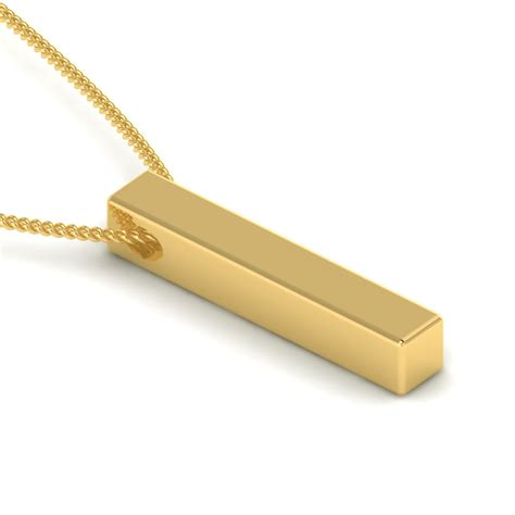 Plain Gold Bar Pendant