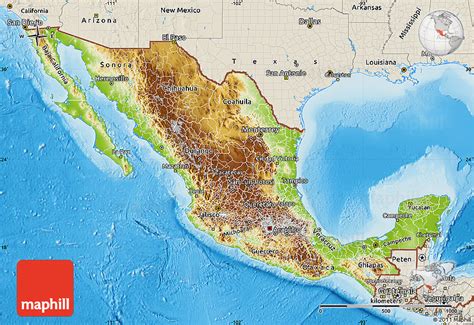 Mexico Map Landforms - Bank2home.com