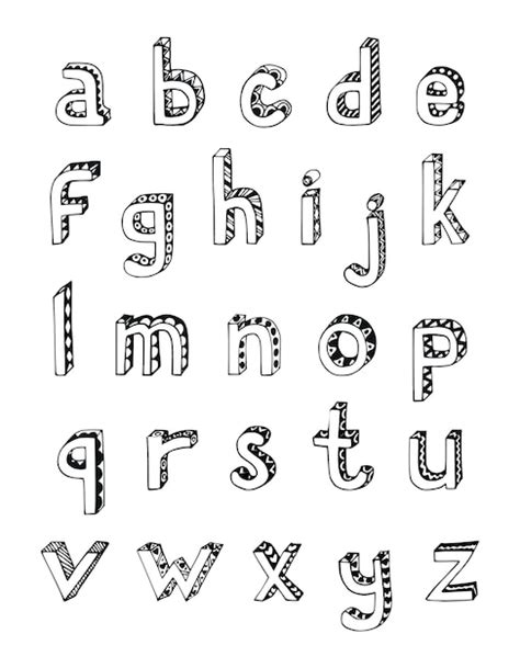 Dibujos De Letras Minusculas Para Colorear Vsun