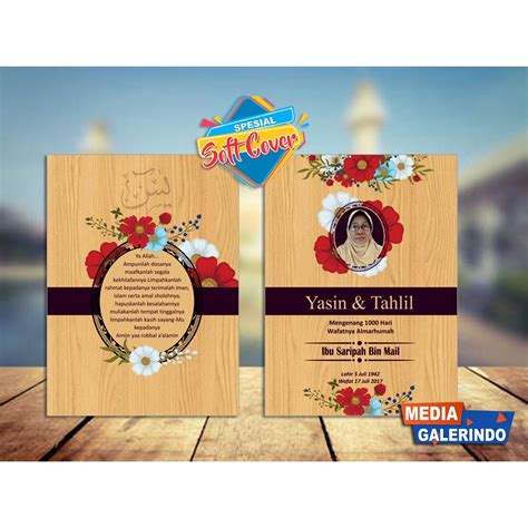 Jual Buku Yasin Dan Tahlil 96 Hal Sudah Terjemah Desain Biru Elegant