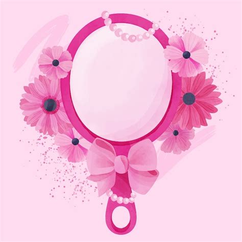 Free Vector Watercolor Hot Pink Girl Illustration