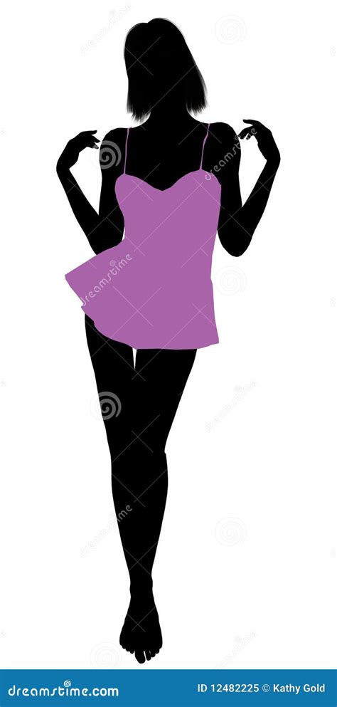 Woman Lingerie Silhouette Stock Illustration Illustration Of Silhoette 12482225
