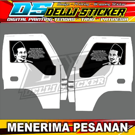 Jual Stiker Kaca Truk Isuzu Elf Macan Cutting Kaca Samping Ukuran