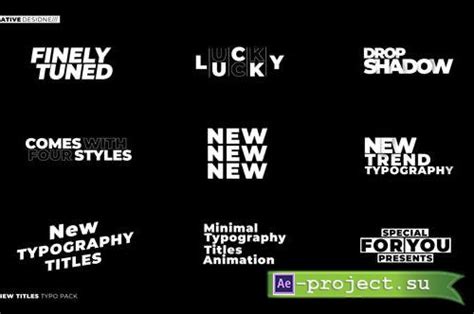 Videohive Glitch Typography Titles Ae Project For