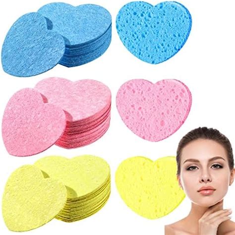 Amazon Pieces Heart Shape Sponges Compressed Natural Sponge