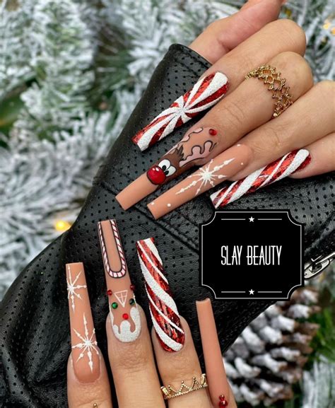 I Came Prepared For Christmas Jet Set Babe Custom Press On Nails Slaylebrity