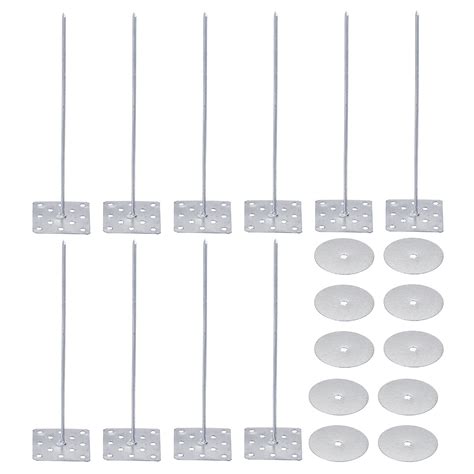 Uxcell 4 Perforated Insulation Pins With Washers Insulating Nails For Fixing Foam Boards To