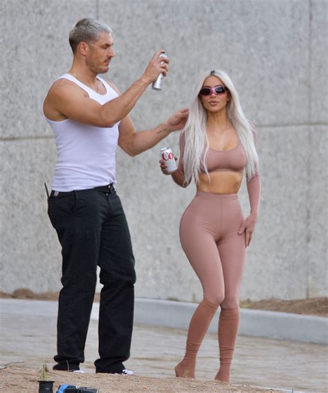 Kim Kardashian Stuns In A Nude Croptop And Leggings As Boyfriend Pete Davidson Supports Her Sexy