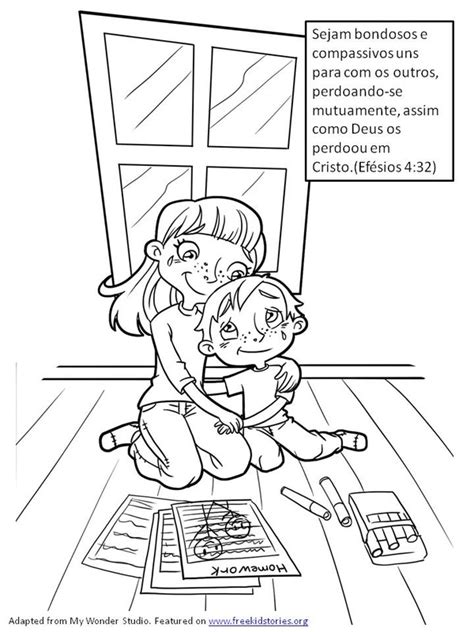Atividade Sobre Perdão Para Colorir - Versículos para crianças: o perdão - FREEKIDSTORIES