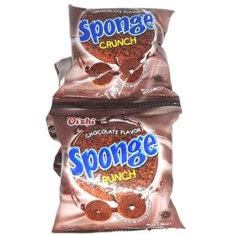 Jual Oishi Sponge Crunch Renteng Isi Pcs Rasa Coklat Shopee