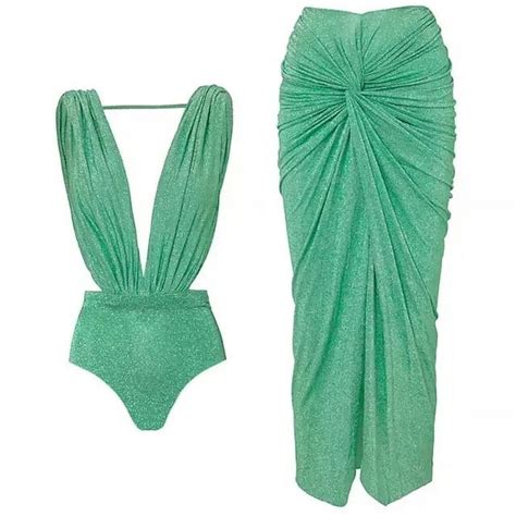 Retro Bikini Flower Print Fashion One Piece Swimsuit And Cover Up Skirt Tight Womens Bandage