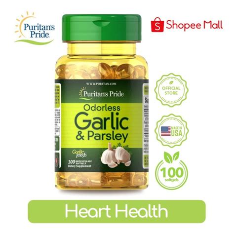 Puritan S Pride Odorless Garlic And Parsley 100 Softgels Lazada PH