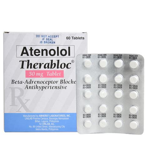 Therabloc Therabloc Atenolol 50mg 1 Tablet [prescription Required] Watsons Philippines